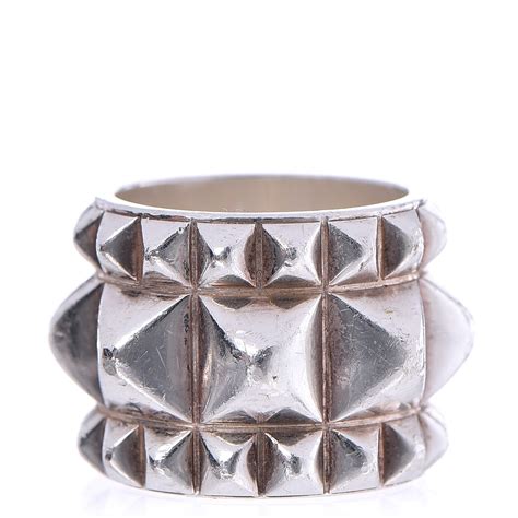 hermes simple silver ring.